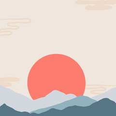 sun, solar, cloud, clouds, mountain, mountains,happy new year, seolnal,Seol, lunar new year, Lunar New Year's Day, new year, greeting, greetings,holiday,Korean, Korean culture, Korean holiday, Korean