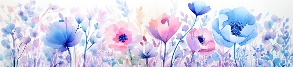 abstract water color flowers