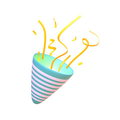 3d party confetti popper