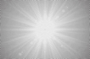 Halftone gradient sun rays pattern. abstract halftone vector dots background. monochrome dots pattern. pop art, comic small dots. star rays halftone poster. shine, explosion. sunrise rays background.	