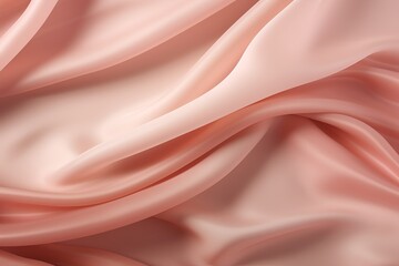 Obraz premium Apricot-colored silky smooth fabric with a subtle sheen