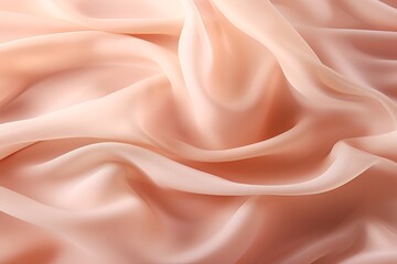 Apricot-colored silky smooth fabric with a subtle sheen