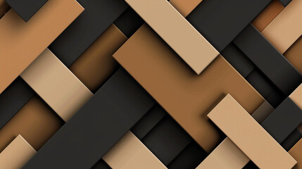 Beige, black-brown, & tan abstract background vector presentation design. PowerPoint and business background.