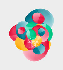 Geometric circles background. Creative minimal composition