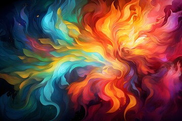 Obraz premium Colorful flames