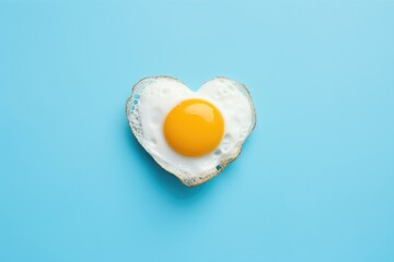 heart shaped egg blue yellow green background