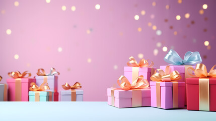 Gift box background, black friday sale, birthday, children's day, valentine's day and wedding gift background