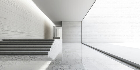 Obraz premium Minimalist modern interior in bright colors