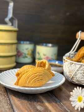 Curry Puffs Epok-Epok or Karipap Pusing - Deep Fried Malaysian, Singaporean, and Thai snack filled with curried meat and or vegetables.