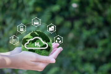 H2 hydrogen innovation zero emissions technology.Reduce carbon dioxide and greenhouse gases...