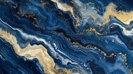 Fototapeta premium Royal blue & pale yellow marble background