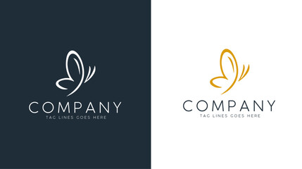 Minimal Butterfly Creative logo vector Illustration element, suitable for business brand logo