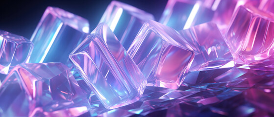 Elegant closeup of a diamond with glass morphism effect.