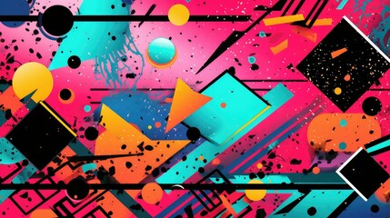 colorful abstract digital background illustration vibrant texture, technology creative, geometric minimal colorful abstract digital background