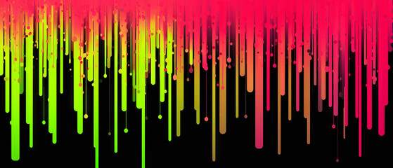 Abstract graffiti design with splashing neon paint in pink, yellow, and green.