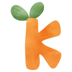 Cute carrot alphabet for Easter day