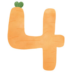 Cute carrot alphabet for Easter day