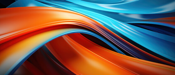 Futuristic and colorful 3D lines in a flowing, wave-like design.