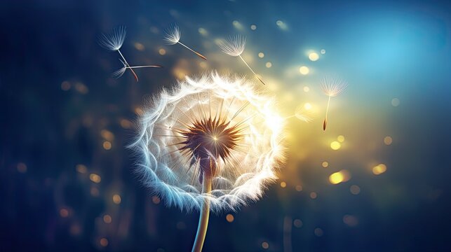 photorealistic high detailed a perfect dandelion flower