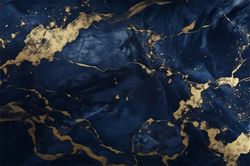 background blue marble with gold veins, natural pattern of blue marble. Abstract banner glossy marble stone texture digital wall tile design.