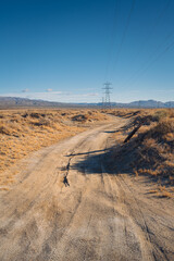 Dirt road in rural landscape