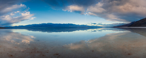 Panorama of the lake Manly in Death Valley California