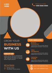 business agency flyer template design