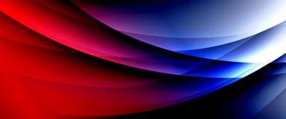 Dynamic flowing waves on gradient color background. Vector illustration For Wallpaper, Banner, Background, Card, Book Illustration, landing page