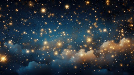 celestial golden stars background illustration shimmer sparkle, radiant luminous, celestial celestial celestial golden stars background