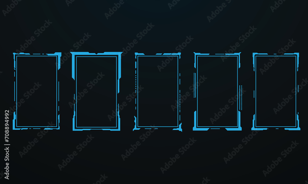 Poster abstract hud ui gui future futuristic screen system virtual design.