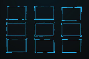 abstract sci fi frame template layout design concept background. vector illustration © Panuwat