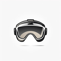 virtual reality symbol, glasses, mask on a light background, logo design element