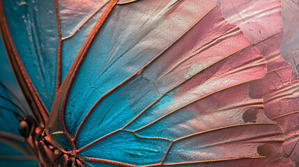 Beautiful abstract background with butterfly wing close-up, macro
