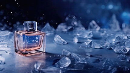 single perfume product photography surrounded
