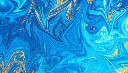 Abstract art blue background with liquid liquid grunge texture.