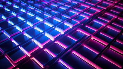 steel plate pattern neon glow