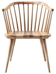 A wooden chair. Isolated on a transparent background