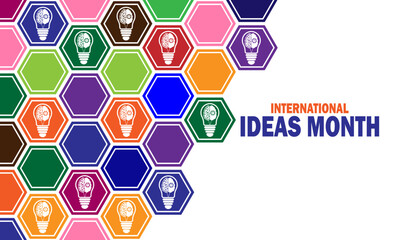 International Ideas Month. Vector illustration. Design element for greeting card, banner and poster.