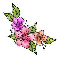 beautiful colorful flowers arrangement