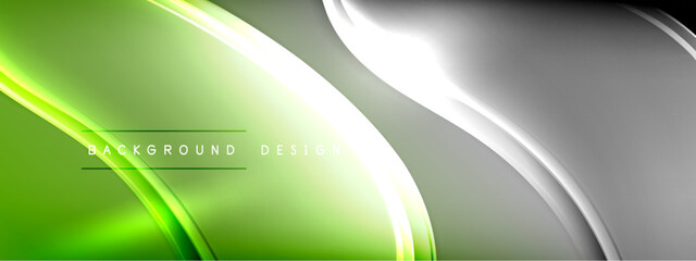 Vector abstract background - liquid transparent bubble shapes on fluid gradient with shadows and light effects