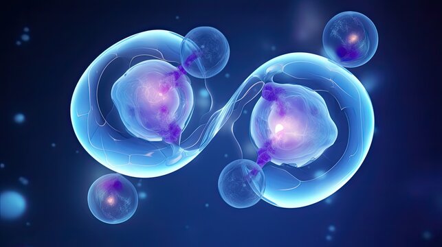 The Cell Nuclei Are Separated.the Cell Fluid and cell