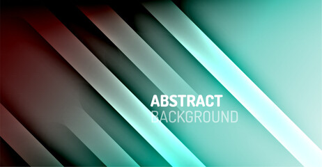 Obraz premium Dynamic Bright Colorful Lines, Shadow Style Stripes Geometric Vector Illustration For Wallpaper, Banner, Background, Card, Book Illustration, landing page