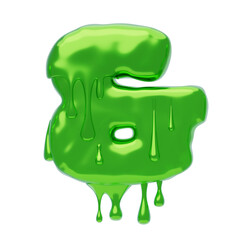And Sign Symbol 3D Shape  Slime Text. 3d illustration, 3d element, 3d rendering. 3d visualization isolated on a transparent background