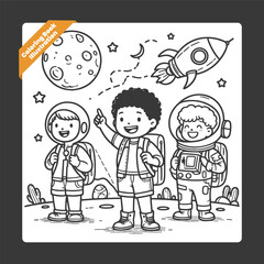 children illustration for drawing book