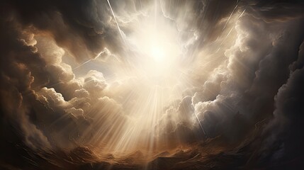 Sunlight through cloud.. Generative AI