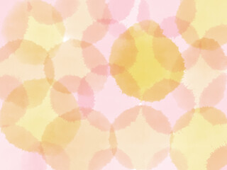 ピンクと黄色の、光の輪のイメージの背景、壁紙