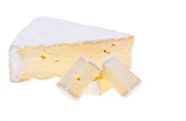 brie cheese isolated