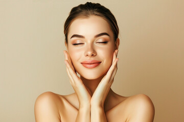 Young Woman Feeling Good After Putting on Makeup Classic 