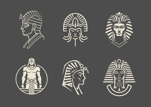 Egypt god logo design vector illustration
