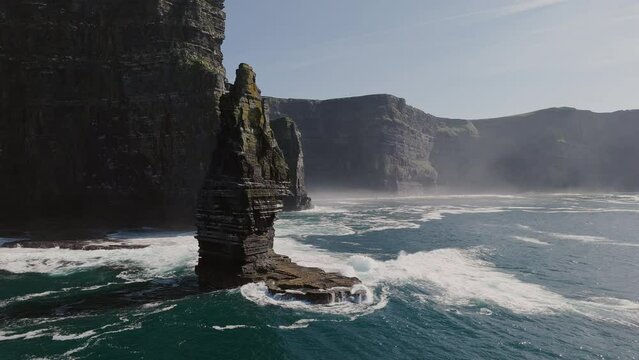 Moher Cliffs Ireland Aerial view